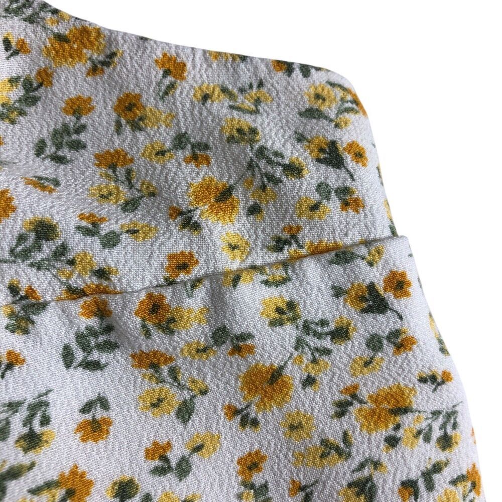 Hollister Top Womens M Ditsy Floral Tie Back Bandeau Crop Tank Top Y2K Cottage - Picture 5 of 14